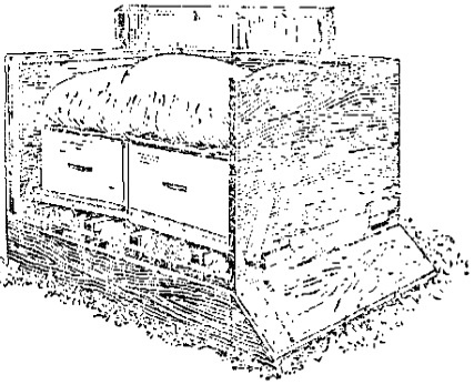 Ящик (кожух) на 4 улья для утепления ульев зимой